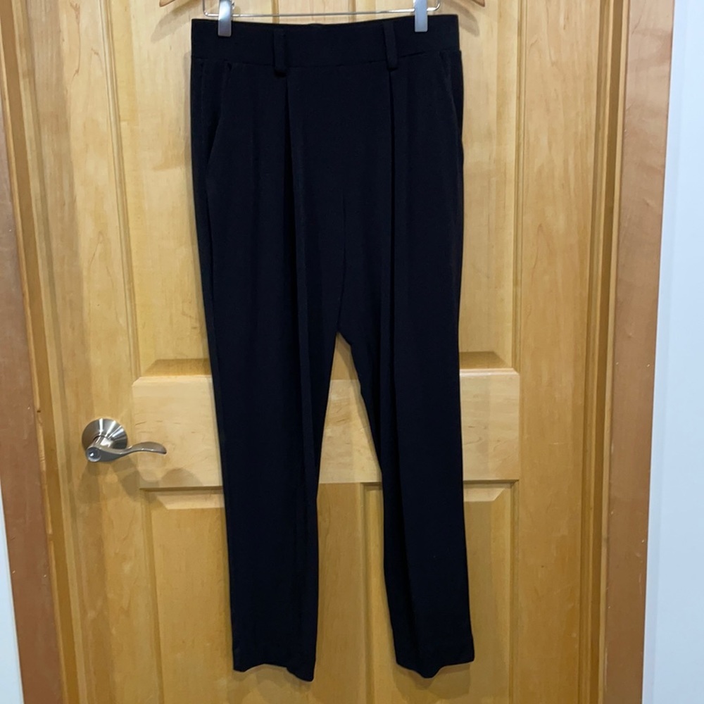 Express black stretch pants pleated pockets S